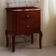 preview thumbnail 6 of 20, Hoa Traditional Solid Wood 2-Drawer Nightstand by Furniture of America Brown