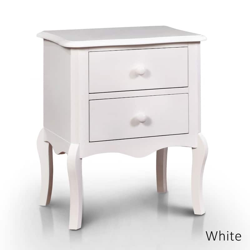 Hoa Traditional Solid Wood 2-Drawer Nightstand by Furniture of America