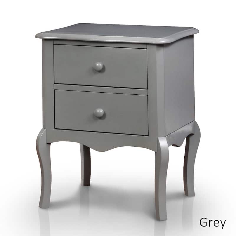 Hoa Traditional Solid Wood 2-Drawer Nightstand by Furniture of America