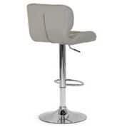 Adler Black Faux-leather and Metal Adjustable-height Bar Stool (Set of 2)