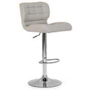 Adler Black Faux-leather and Metal Adjustable-height Bar Stool (Set of 2)