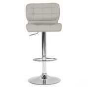 Adler Black Faux-leather and Metal Adjustable-height Bar Stool (Set of 2)