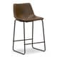 Carbon Loft Richard Faux Leather and Iron Counter Stool (Set of 2) - Thumbnail 3