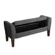 preview thumbnail 5 of 13, Carson Carrington Borg Charcoal Fabric Storage Bench Settee