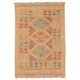 preview thumbnail 1 of 1, Handmade One-of-a-Kind Wool Mimana Kilim (Afghanistan) - 2'7 x 3'11