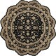 preview thumbnail 19 of 22, Nourison Heritage Hall HE29 Area Rug Black/Multi - 8' Round - Round