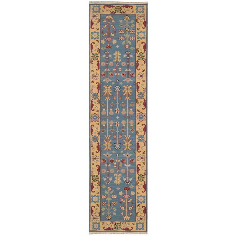 Nourison Nourmak Traditional Border Area Rug - 2' 6" x 10' - Blue - Runner