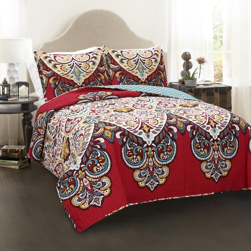 The Curated Nomad La Boheme Boho Chic 3-piece Quilt Set