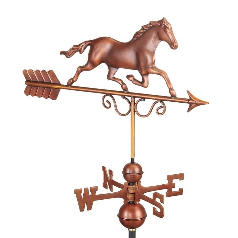 Galloping Horse Weathervane - Polished Copper by Good Directions