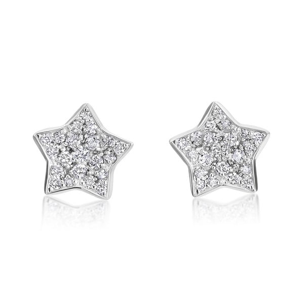 Shop SummerRose 14k White Gold 1/2ct TDW Diamond Star Earrings - On ...