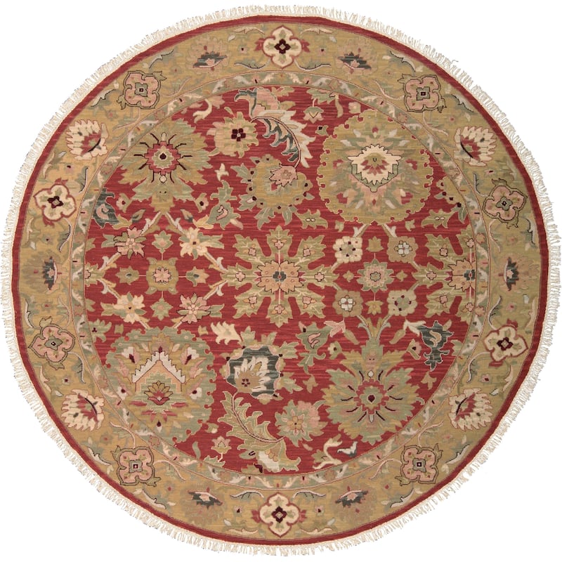 Nourison Nourmak Traditional Soumak Area Rug - 8' Round - Rust - Round