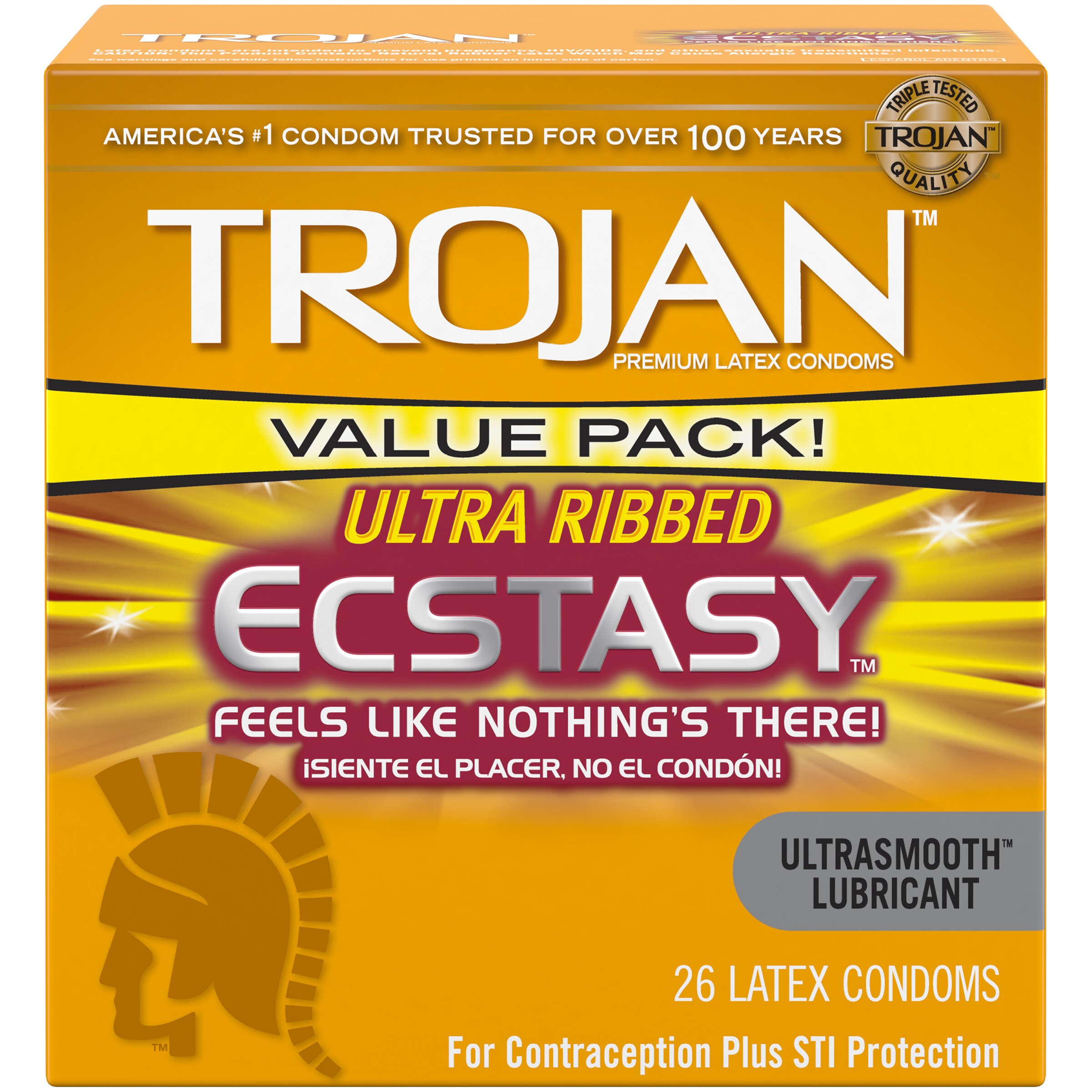 Shop Trojan Ultra Ribbed Ecstasy Lubricated Condoms Free