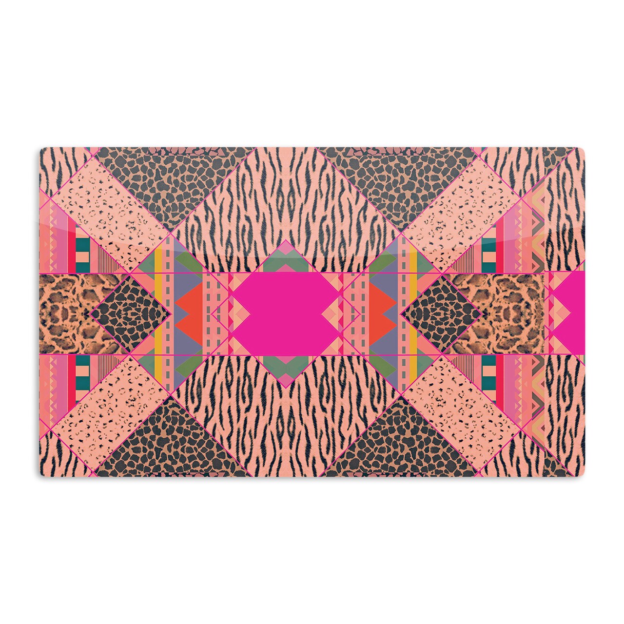 Kess Inhouse Vasare Nar New Wave Zebra Pattern Pink Artistic Aluminum Magnet Overstock
