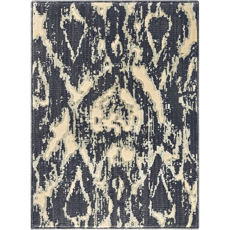 Nourison Nepal NEP07 Area Rug - Grey - Abstract - Accent/Indoor - Transitional/Patterned - Runner/Rectangle - 3' x 5' - Wool/Synthetic - Natural - 2'3" x 3'