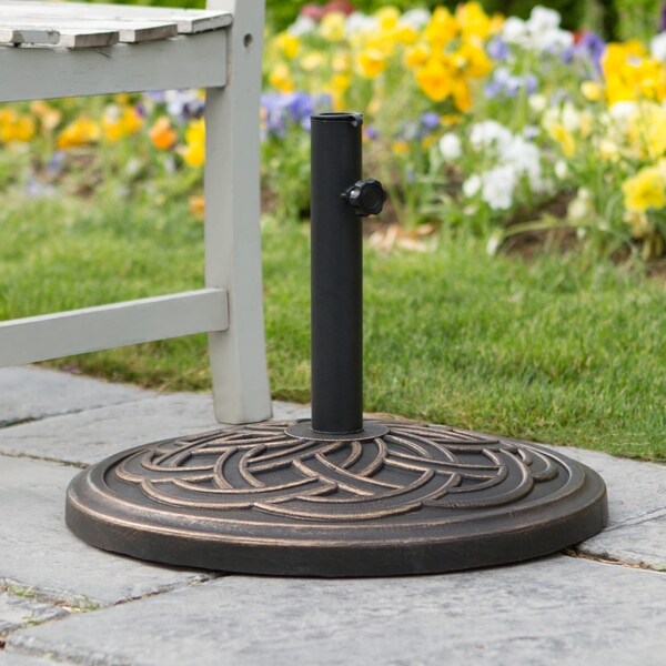 Shop Patio Umbrella Base Circle Weave - Antique Bronze ... on {keyword}