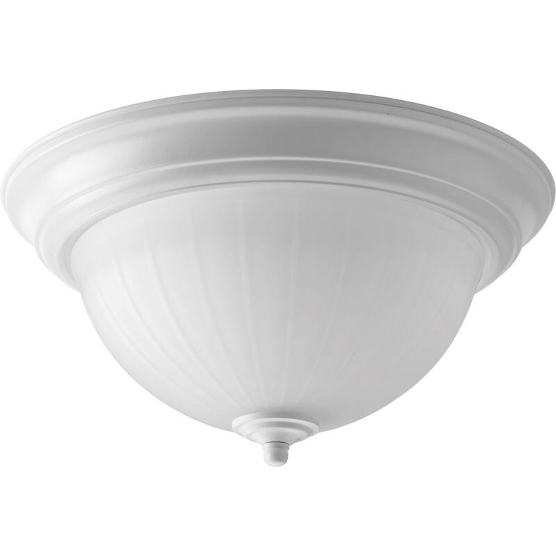 Progress Lighting White Ribbed Glass LED Flush Mount with AC LED Module