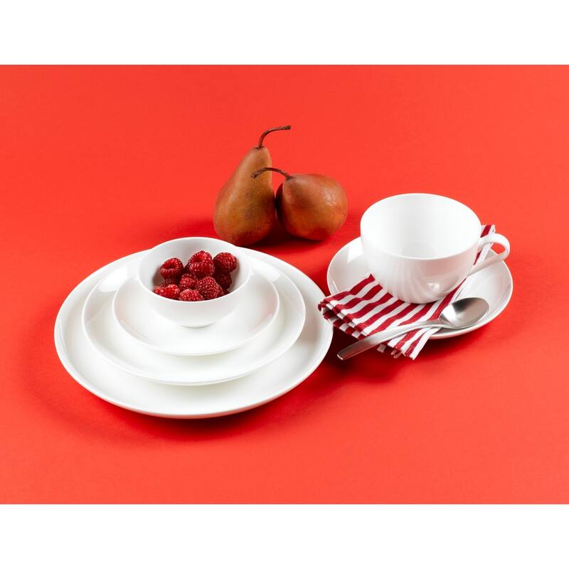 Red Vanilla Coupe Dinner Plates (Set of 4)