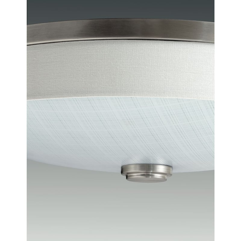 Progress Lighting P3610-0930K9 Weaver Nickel Steel 10-inch One-light LED Flush Mount with AC LED Module
