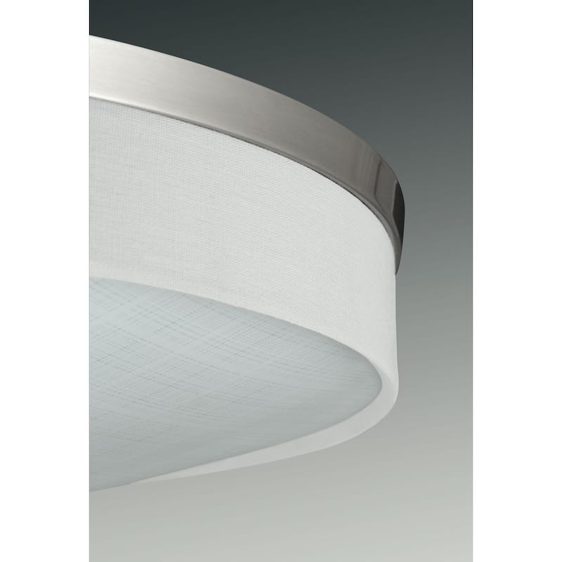 Progress Lighting P3610-0930K9 Weaver Nickel Steel 10-inch One-light LED Flush Mount with AC LED Module