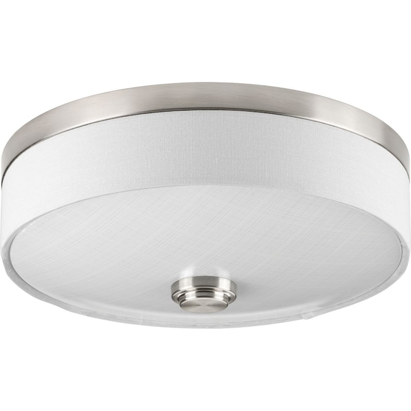 Progress Lighting P3610-0930K9 Weaver Nickel Steel 10-inch One-light LED Flush Mount with AC LED Module