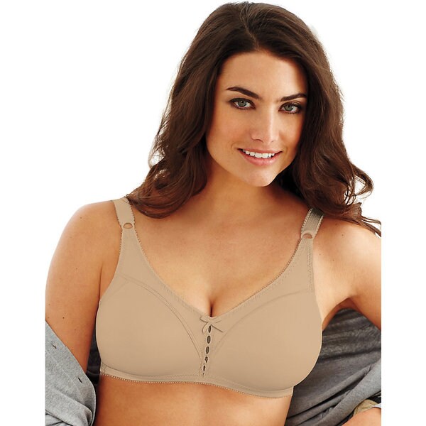 Shop Bali Womens Double Support Nude Nylon Wirefree Bra -9063