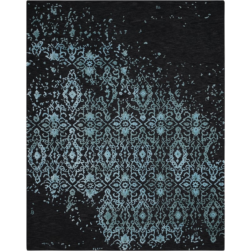 Nourison Opaline Area Rug - 7' 9" x 9' 9" - Midnight Blue - Runner/Rectangle