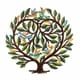preview thumbnail 2 of 7, Handmade 24-inch Painted Tree of Life Heart Metal Wall Art (Haiti)