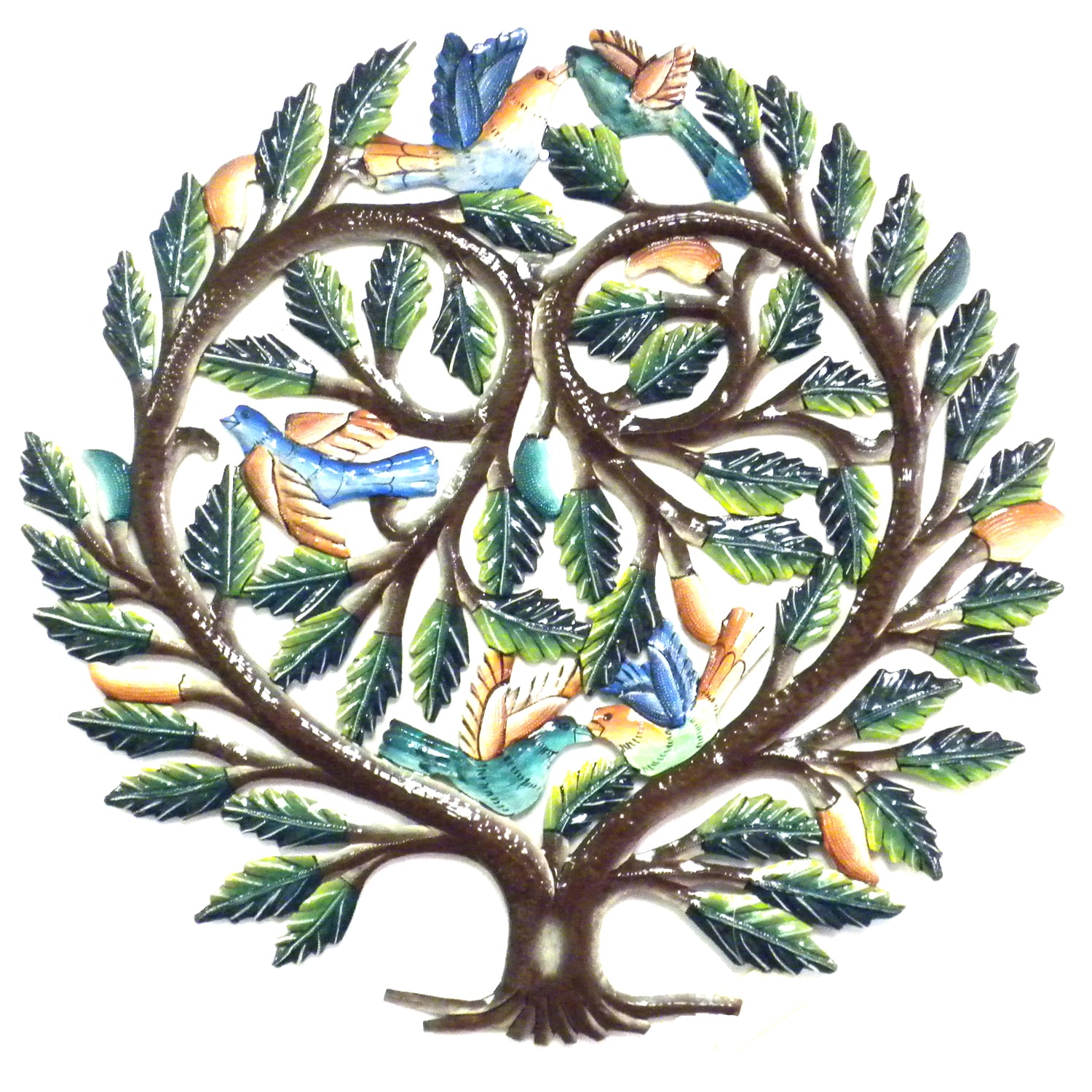 Handmade 24-inch Painted Tree of Life Heart Metal Wall Art (Haiti) On  Sale Bed Bath  Beyond 12150440