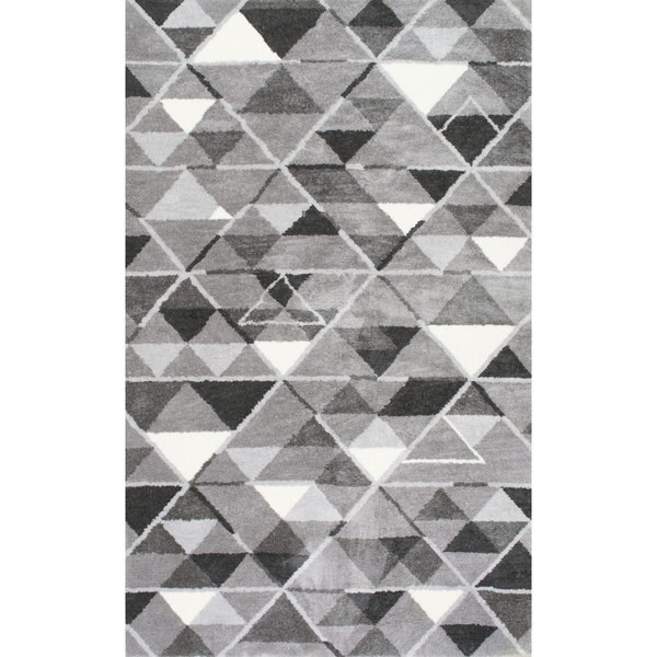 Shop nuLOOM Handmade Triangle Trellis Grey Rug 7'6 x 9'6 Free
