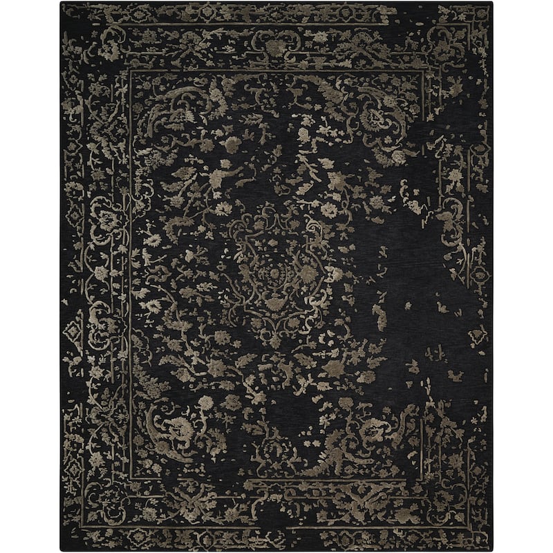 Nourison Opaline Area Rug - 7' 9" x 9' 9" - Charcoal - Runner/Rectangle