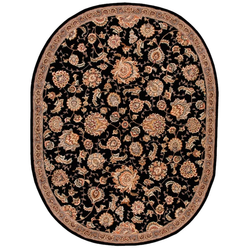 Nourison Hand-tufted Area Rug - 7' 6" x 9' 6" - Black - Oval