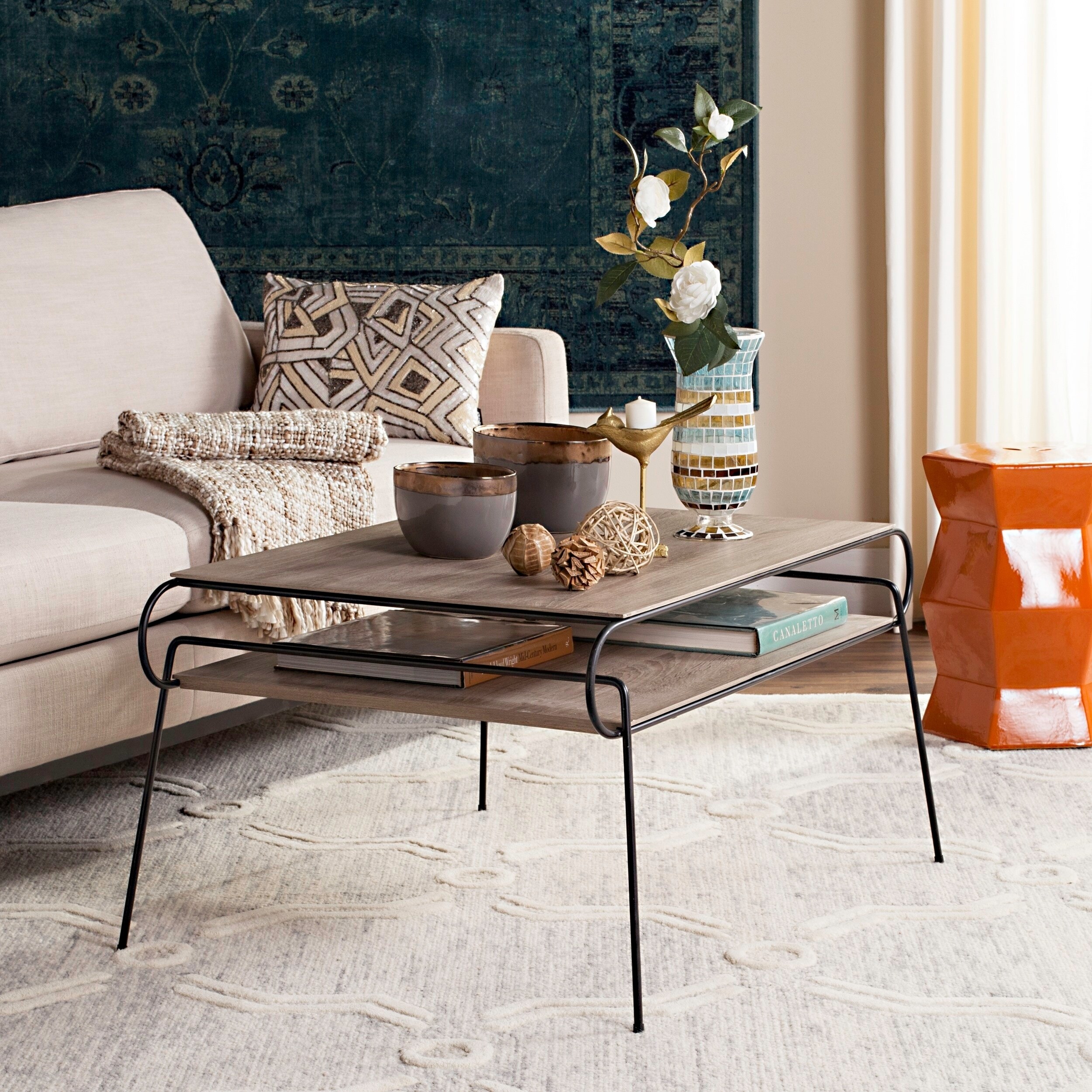 light grey coffee table