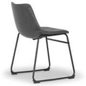 Adan Iron Frame Faux Leather Dining Chair (Set of 2)