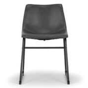 Adan Iron Frame Faux Leather Dining Chair (Set of 2)