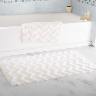 Shop Windsor Home 100 Percent Cotton 2 Piece Chevron Bathroom Mat