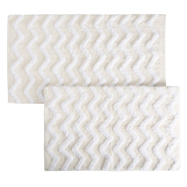 Shop Windsor Home 100 Percent Cotton 2 Piece Chevron Bathroom Mat