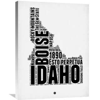 Naxart Studio 'idaho Word Cloud 2' Stretched Canvas Wall Art - Bed Bath 