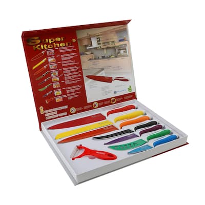 Lorren Home Trend Multicolored Stainless Steel 8-piece Knife Set