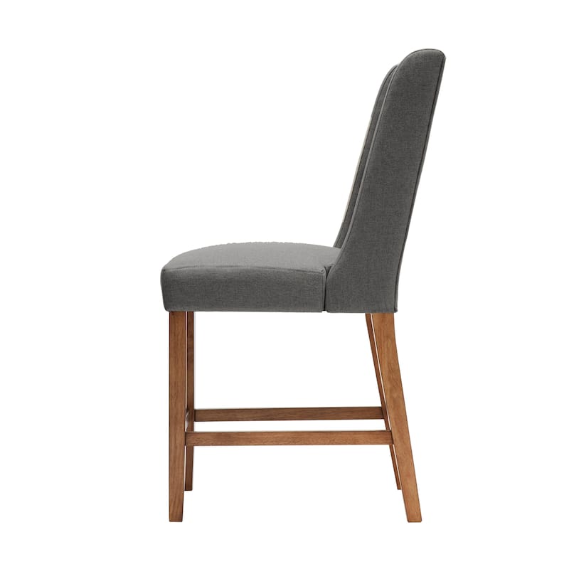 Madison Park Victor Grey Wing Counter Stool - 19"w x 24.75"d x 41.5"h
