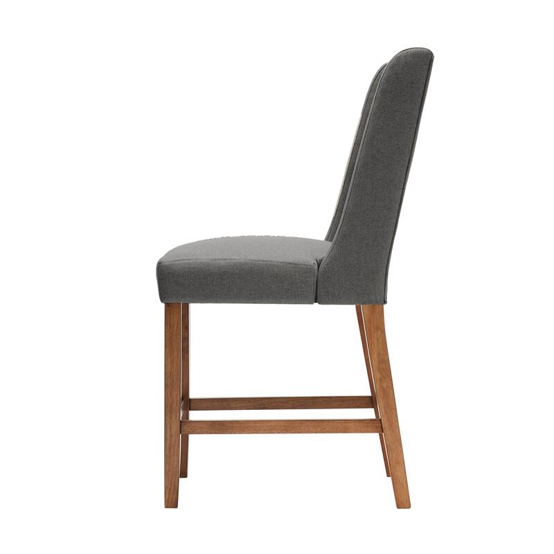 Madison Park Victor Grey Wing Counter Stool - 19"w x 24.75"d x 41.5"h