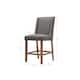 Madison Park Victor Grey Wing Counter Stool - 19"w x 24.75"d x 41.5"h