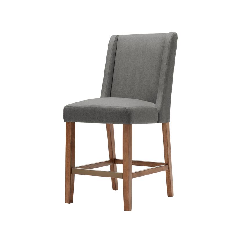 Madison Park Victor Grey Wing Counter Stool - 19"w x 24.75"d x 41.5"h