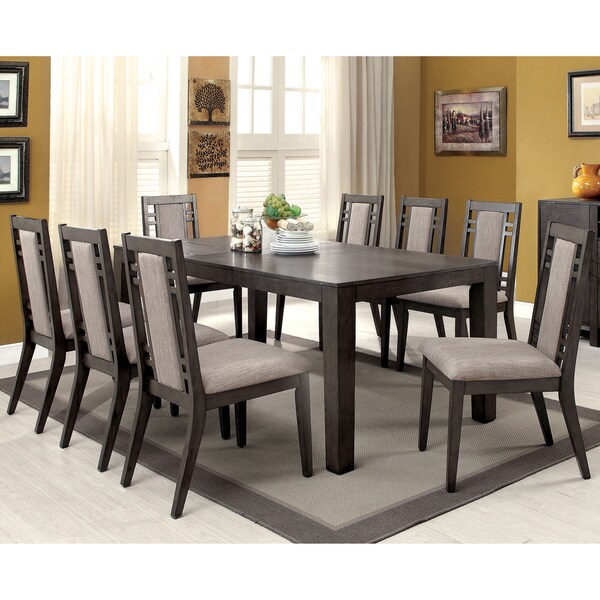 Shop Furniture of America Mosa Rustic Grey Solid Wood 9 ...