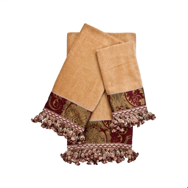 Shop Sherry Kline China Art Red 3piece Decorative Towel Set On Sale Free Shipping Today