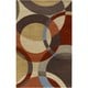 preview thumbnail 22 of 97, Mayflower Handmade Modern Circles Wool Area Rug Brown/Rust - 8' x 11' - Runner/Rectangle