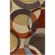 preview thumbnail 48 of 97, Mayflower Handmade Modern Circles Wool Area Rug Brown/Rust - 10' x 14' - Runner/Rectangle