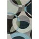 preview thumbnail 65 of 97, Mayflower Handmade Modern Circles Wool Area Rug Blue/Grey - 10' x 14' - Runner/Rectangle