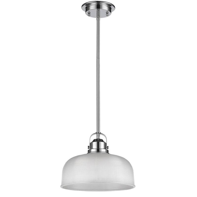 Transitional 1-light Nickel Pendant