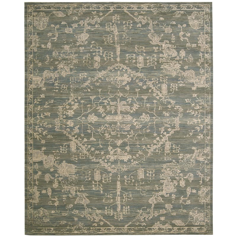 Nourison Silk Elements SKE30 Area Rug - 2'3" x 3' - Blue - Runner/Rectangle