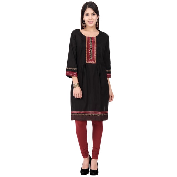 Shop Handmade In-Sattva Ethnicity Women's Indian Elegant Embroidered ...